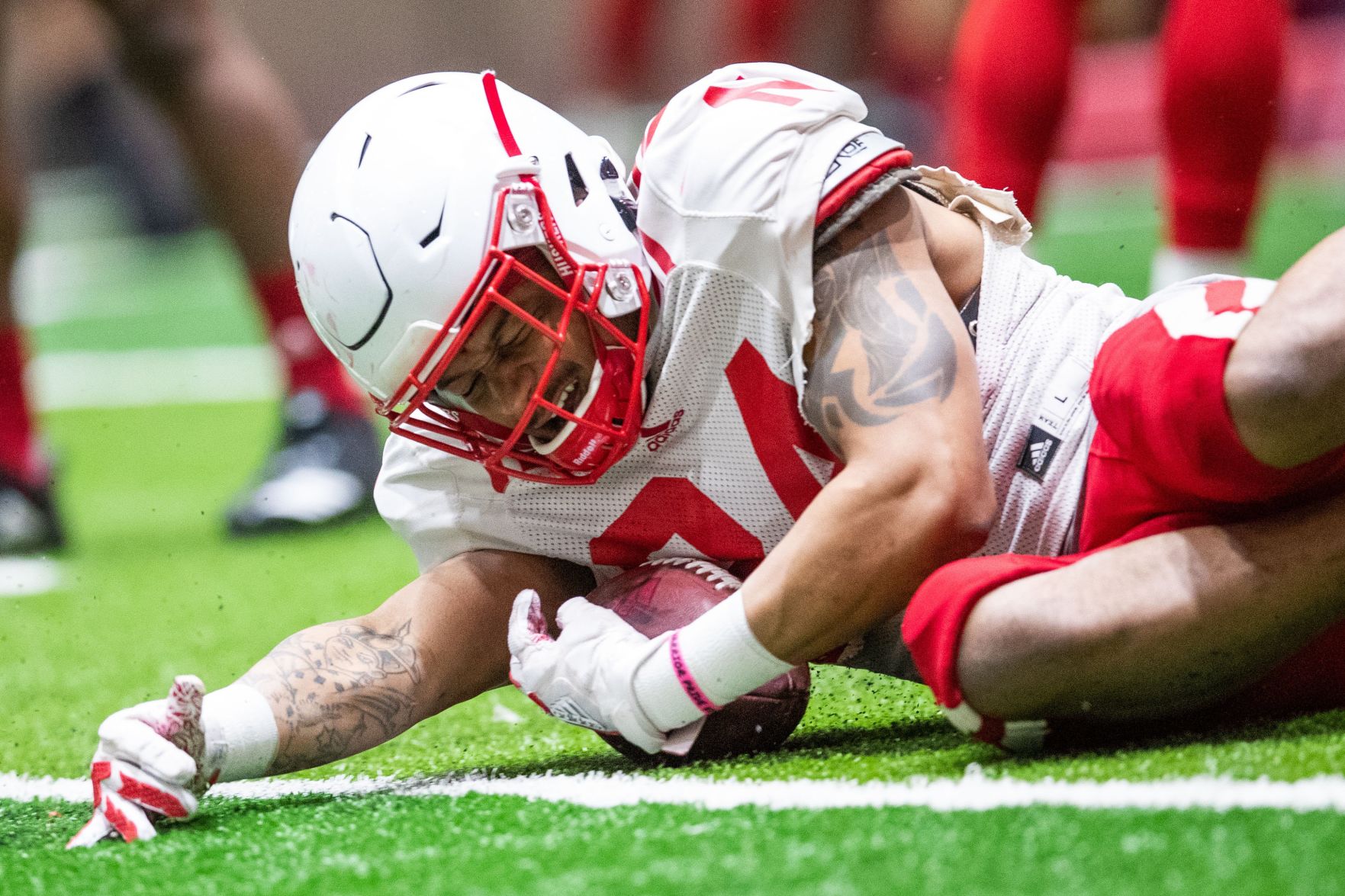 Nebraska worked through practice on April 3, 2019 in Lincoln.